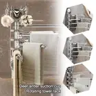 Rotatable Bath Hanger Shelf Multi Pole Bathroom Towel Holder Towel Rack