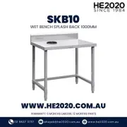 JEMI SCRAPING STAINLESS WET BENCH WITH SPLASH BACK