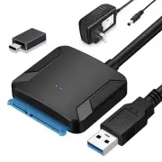 SATA to USB 3.0 Adapter External Hard Drive Converter Cable for 2.5" 3.5" HDD...