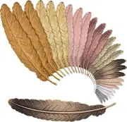 Tatuo 27 Pieces Feather Bookmarks Metal Colorful Multicolor