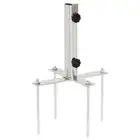 vidaXL Parasol Base with Ground Spikes for 脴32-38 mm Silver Steel BMG
