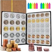 Homgaty Coins Scrapbook, 250 Pocket Coins Storage, Pockets Coin Collection, Coin Album Book, Coin Scrapbook for Collecting Coins and Souvenir Coins