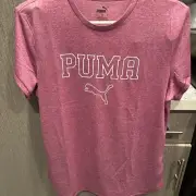 Puma Drycell Varsity Athletic Tee Magenta Heather Large