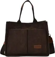 [GOQUFOY] Corduroy Tote Bag for Women Crossbody Canvas Purses Handbags Shoulder Bags Satchel Bag for Teen Girls