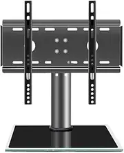 Universal TV Stand TV Stand TV Bracket Universal TV Stand Base Table Top TV Stand for 32-43 Inch LCD TVs Height Adjustable TV Mount Stand with Tempered Glass Base TV Moun
