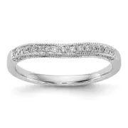 0.27ct. CZ Solid Real 14K White Gold Wedding Band Ring