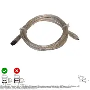 Cable Firewire IEEE 1394 1394B BETA 9-Pin 1394A 4-Pin Silver 6FT #115916