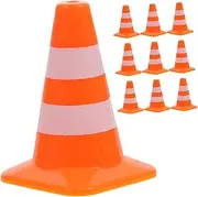 Kisangel 10Pcs Miniature Traffic Cones Signs Interactive Pretend Play for School Teaching for Strengthening Parent Bond and Imaginative Learning