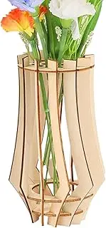 Puzzle Vases for Flowers - Wooden Farmhouse Vase - Elegant Handmade Rustic Planter Stand for Dining Room Entryway Bedroom Fireplace Mantle Coffee Table