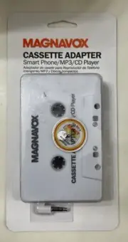 Magnavox Cassette Adapter - Smart Phone/MP3/CD Player to 3.5mm Adapter
