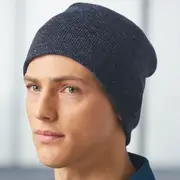 NORDIC - Plain Marl Double Layer Slouch Beanie