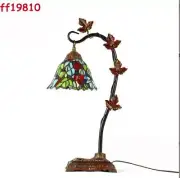Tiffany Vintage Maple Leaves Coffee Store Desk Lamp Study Table Lights Led Sconc