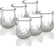 Sihanoukville Neat Whiskey Glasses Set of 6-1.5 oz Old Fashioned Glasses for Whisky, Scotch, Bourbon, Liquor, Cocktails & Juice - Heavy Base Barware for Home, Bar & Gifts