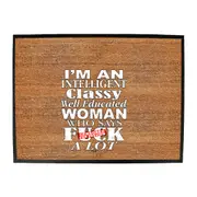 Im An Intelligent Classy - Funny Novelty Doormat Man Cave Floor mat
