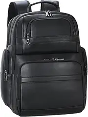 TIDING Men's Vintage Leather Backpack 15.6" Laptop Bag Large Capacity Business Travel Rucksack Shoulder Daypacks