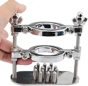 SAHOOSAFETY BDSM scrotum ring testicle ring with spiked penis pendant testicle ball stretcher penis ring SM sex toy for men(B)