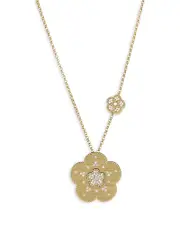 Roberto Coin 18K Yellow Gold Daisy Diamond Large & Small Flower Pendant Necklace, 30 - Exclusive