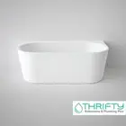 Caroma Urbane II 1600 Back to Wall Freestanding Bath AU6WFW White Gloss