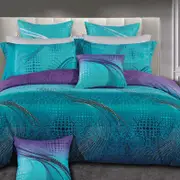 Luxton Zephyr Aqua Turquoise Quilt Cover Set( Double size )