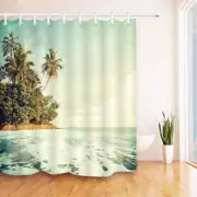 Waves Of Foam Waterproof Bathroom Polyester Shower Curtain Liner Water Resistant