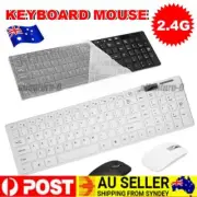 Slim Wireless Keyboard and Mouse Combo Bundle Optical Set for PC Laptop 2.4GHZ