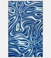 [Pucci] Pucci Marmo wool and silk blanket One Size blue