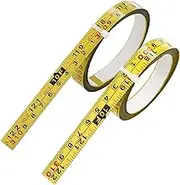 2Pcs Steel Self-Adhesive Measuring Tape, Imperial & Metric Tape Measure Sticker Ruler, Left to Right and Right to Left Stick on Tape Measure for Workbench, Woodworking, Saw & Drafting, 310cm/122Inch