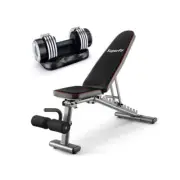 Adjustable Weight Bench With 12kg Adjustable Dumbbell Set