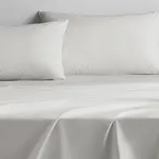 Sheridan Classic Contrast Chino Sheet Set - in Powder Grey