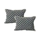 2pc Cloud Linen Somerset Cotton/Feather 55cm Embroidered Cushion Set Rect Grey