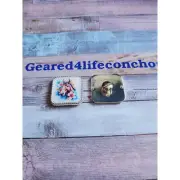 floral mule conchos, custom conchos mule design tack, unique concho, diy belt