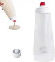 Pancake Bottle | Mixing Ball Pancake Batter Dispenser,1L Batter Squeeze Bottle, Pancake Mixer, Baking Tool Wire Whisk for Even Mixing
