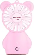 Gominimo HandHeld Fan, Portable Fan with Adjustable Wind Speeds, Rechargeable 800mAh Battery, Compact, Lightweight Design, Ideal for Travel and Outdoor Use, Pink