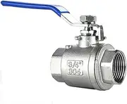 3-Way Ball Valve Stainless， 1PCS 1/4" 3/8" 1" 1-1/4" 2" 4" Stainless Steel Female Thread Two-Piece Valve, Water Switch Connector(304,DN65)