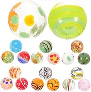 WESIEVYA 20pcs Glass Marbles Decorative Marbles Solid Spheres Large Games Fish Tank Pebbles Tank Transparent Balls Floral Arrangement Supplies Craft Crafts Vase Beads Catching Game Glass