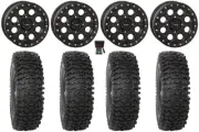 System 3 SB-7 15" Wheels Black (4+3) 35" RC500S Sticky Tires Can-Am Defender