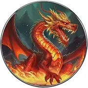 Dragon King in Fire Fridge Magnets Refrigerator Magnets Magnets Refrigerator Magnets for Fridge Funny Magnets Cute Fridge Magnets Strong Fridge Magnets Decorative Magnets