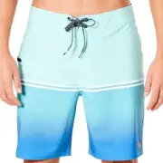 Rip Curl Board Shorts Mens Size 29 Blue Green Striped Mirage 2.0 Washed Aqua