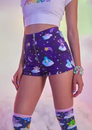 [Dolls Kill x Care Bears] Cloud Covers Twill Graphic Shorts