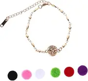 [TINEASUR] 1 Set Aromatherapy Bracelet Diffuser with Essential Oils Home Diffusers Rose Gold Bracelet Essential Oil Diffuser Bangles Car Bling Accessories for Women Wrist K Gold