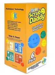 Scrub Daddy Colors 6 Pack – Multi-Surface Cleaning Sponges – Scratch-Free & Color-Coded