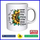 You Are Chosen by God Scripture Coffee Mug Cup Religious Gift For Mum Sunflower