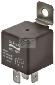 BRITAX C/OVER MINI RELAY 12V 30/40amp 5 PIN N/O RESISTOR TYPE(PR0012)