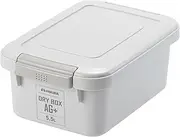 Hakuba KMC-89AG55WG Moisture Proof Storage Case, Dry Box, AG+ (5.5 L), Silver Ion Antibacterial Specifications, Made in Japan, Warm Gray, Stackable with Desiccant