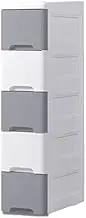 20cm Wide Gap Storage Cabinet Drawer Type Bathroom Kitchen Shelf 5 Layers 20 * 38 * 83cm Gray white Color
