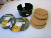 NEW BLACK HEINEKEN COASTER HOLDER & 8 COASTERS MAN CAVE FREE SHIPPING FROM CA