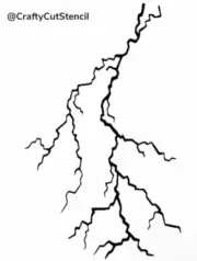 Lightning Bolt Storm Stencil Durable & Reusable 7x4 Inch Free Shipping