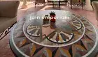 24'' Green Center Coffee Round Marble Table Top Inlay Malachite Room home Decor