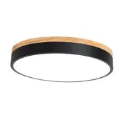 Modern Wood Ceiling Light,Round LED Flush Mount Ceiling Light,Minimalist