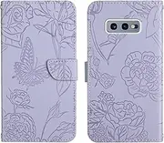 Compatible with Samsung Galaxy S10e G970F Cover,Compatible with Samsung Galaxy S10e G970F Flip Kickstand PU Leather Wallet Phone Case Purple